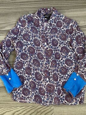 J. Crew Classic-fit drapey cupro-blend shirt in floral crown Size 2